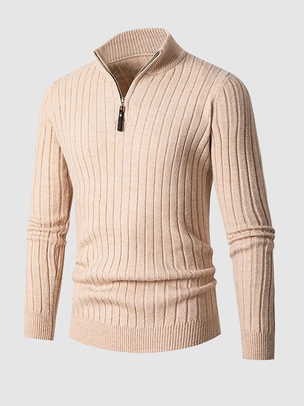 Reed | Men's Half-Zip Ribbed Sweater - Image 8