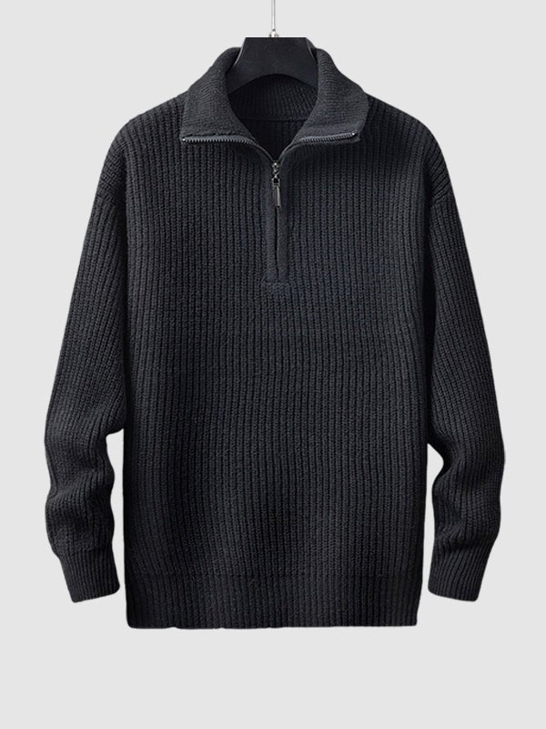 Newton | Men's Quarter Zip Knit Sweater - Image 8