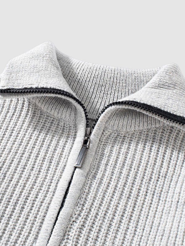 Newton | Men's Quarter Zip Knit Sweater - Image 3