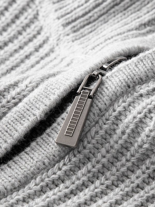 Newton | Men's Quarter Zip Knit Sweater - Image 6