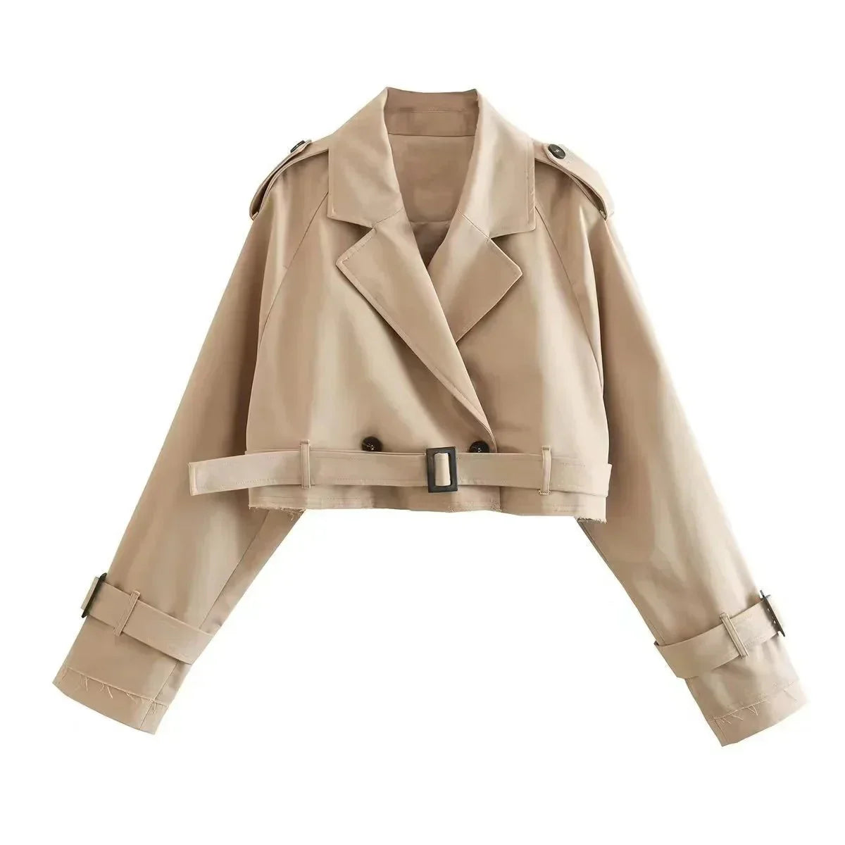 Dorothy | Women's Cropped Belted Coat - Image 3