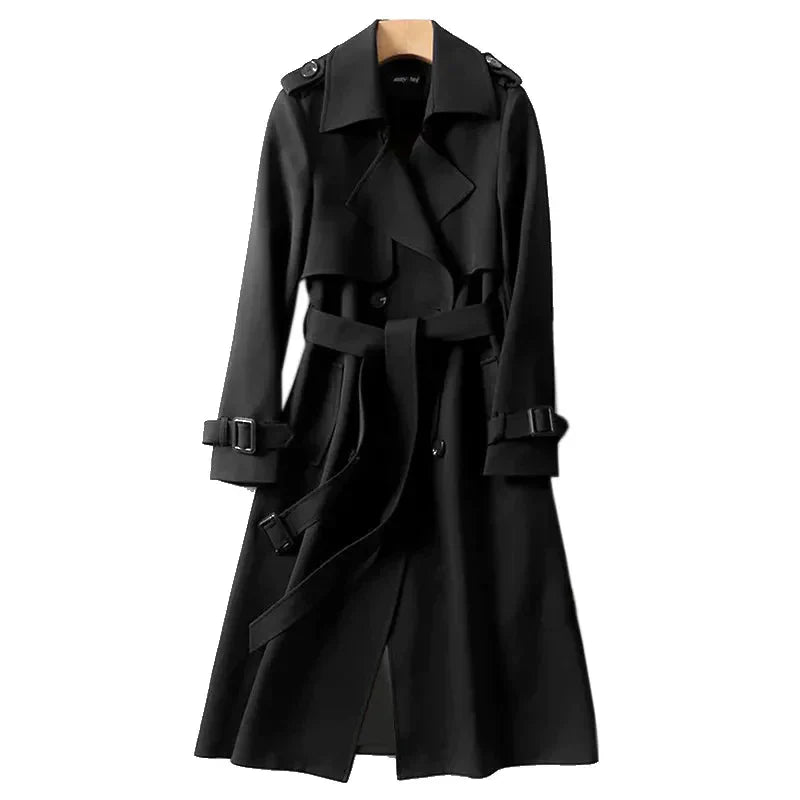 Bella | Women's Belted Double Breasted Trench Coat - Image 2