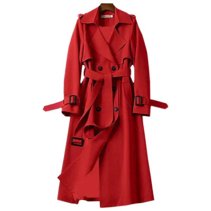 Bella | Women's Belted Double Breasted Trench Coat - Image 4