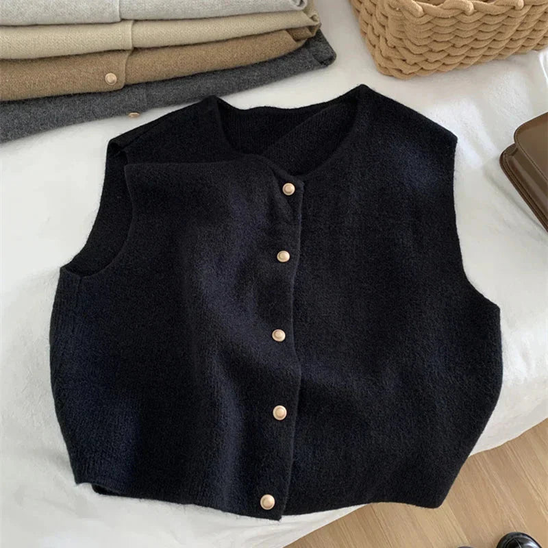 Marlene | Women's Button-Front Knit Sweater Vest - Image 4