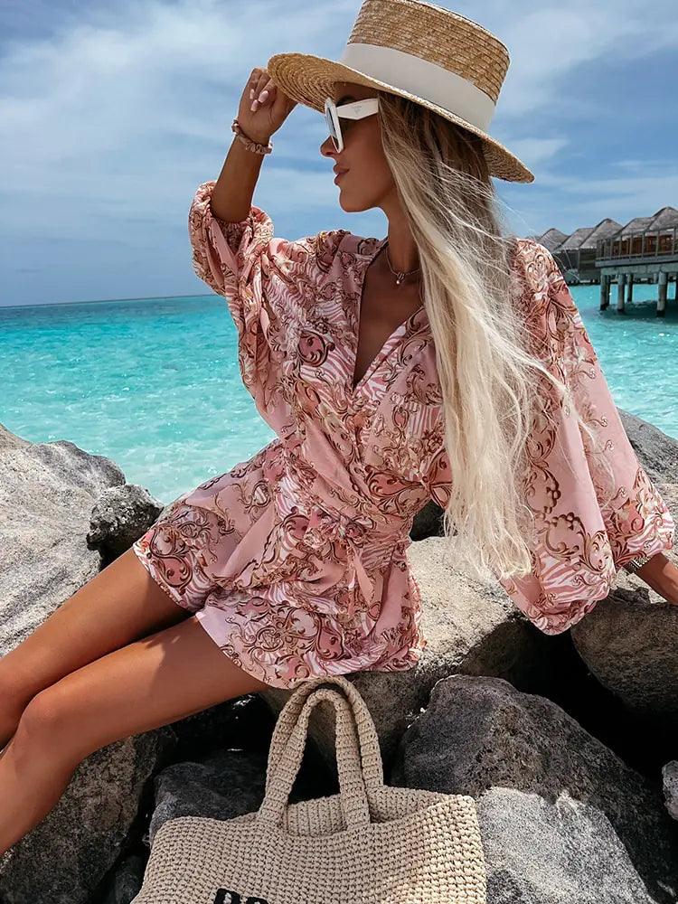 Ariana | Women's Printed Bohemian Style Jumpsuit - Image 8