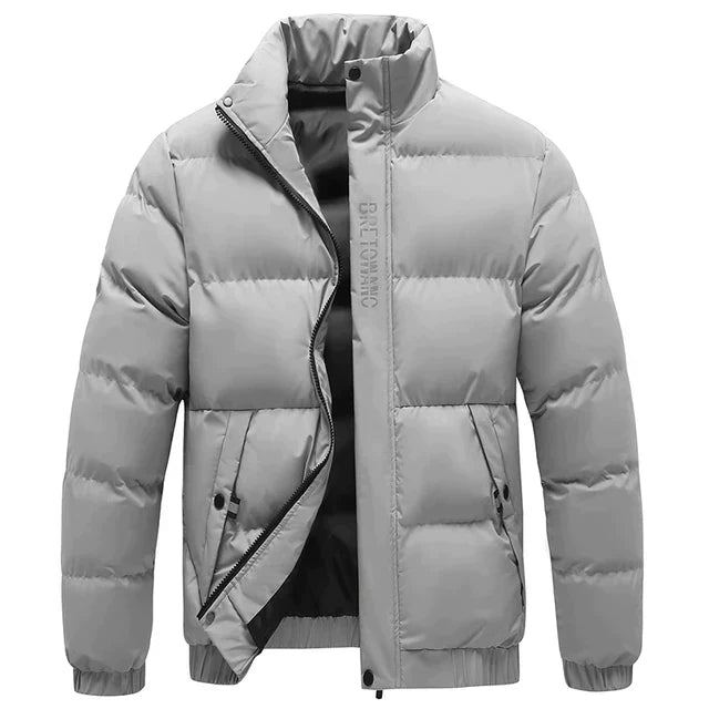 Omar | Men's Stand Collar Zip-Up Puffer Jacket - Image 3