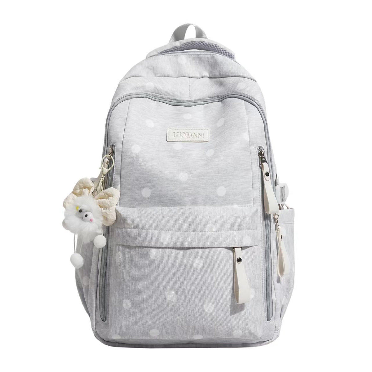 Polka Dot Multi-Pocket Backpack