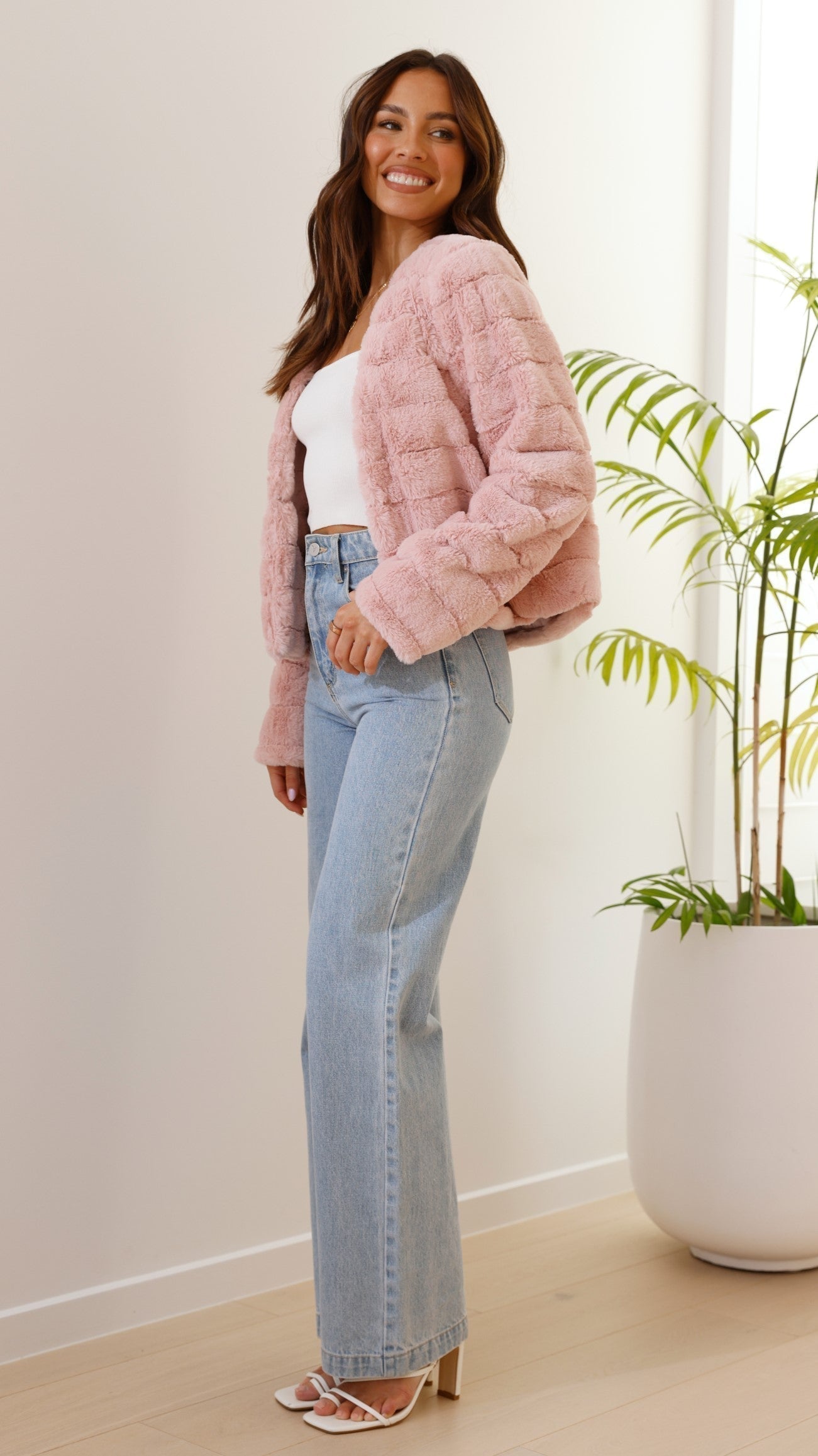 Nancy | Women's Cropped Faux Fur Jacket - Image 32
