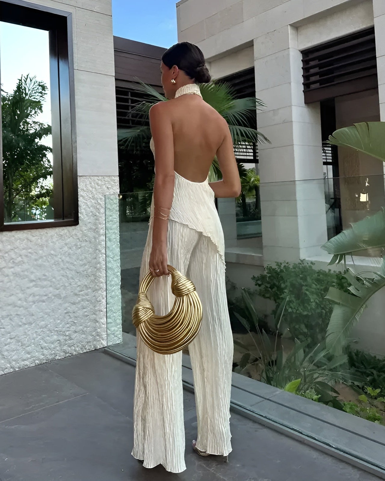 Madison | Elegant Asymmetrical Backless Jumpsuit for Women - Image 4