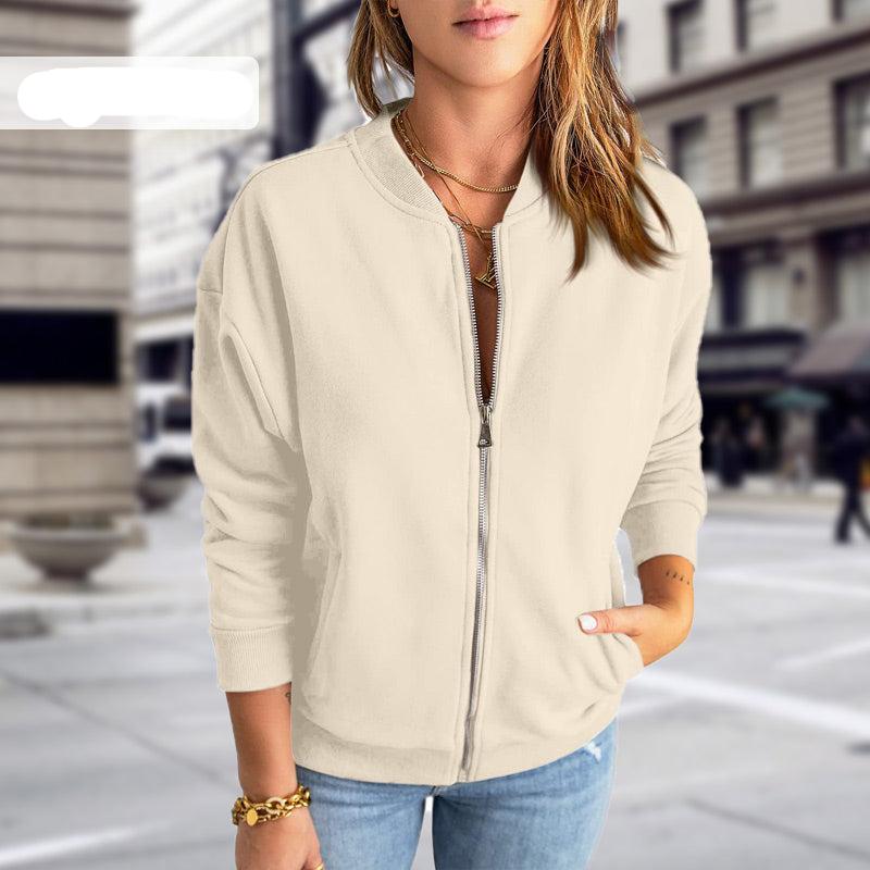Scarlett | Women's Zip-Up Bomber Jacket - Image 3