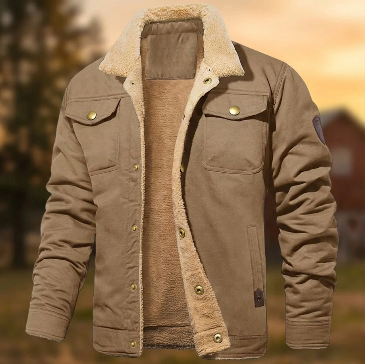 Teddy | Men's Sherpa Collar Casual Jacket - Image 1