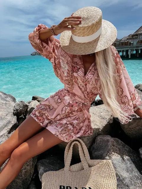 Ariana | Women's Printed Bohemian Style Jumpsuit - Image 7
