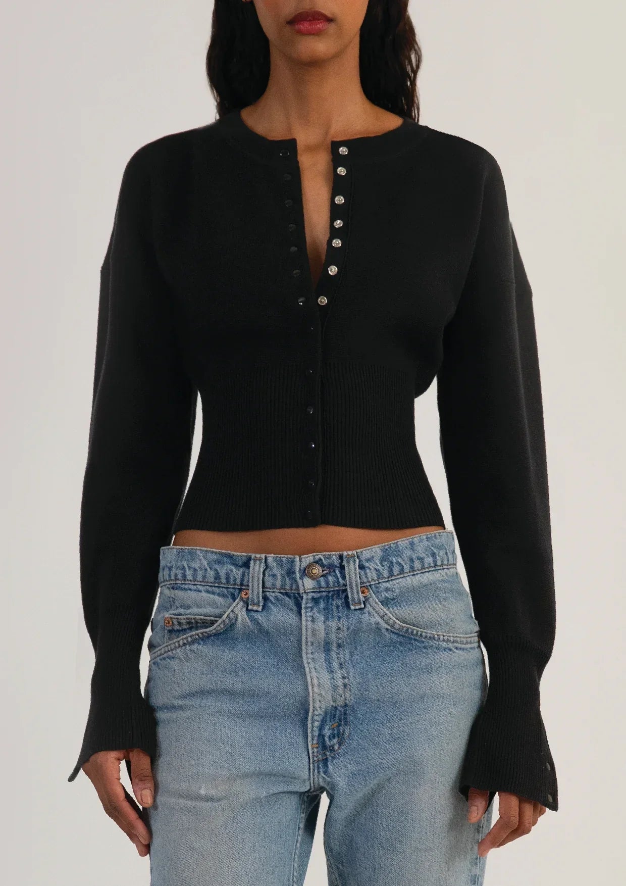 Vivian | Women's Fitted Ribbed Cardigan - Image 6