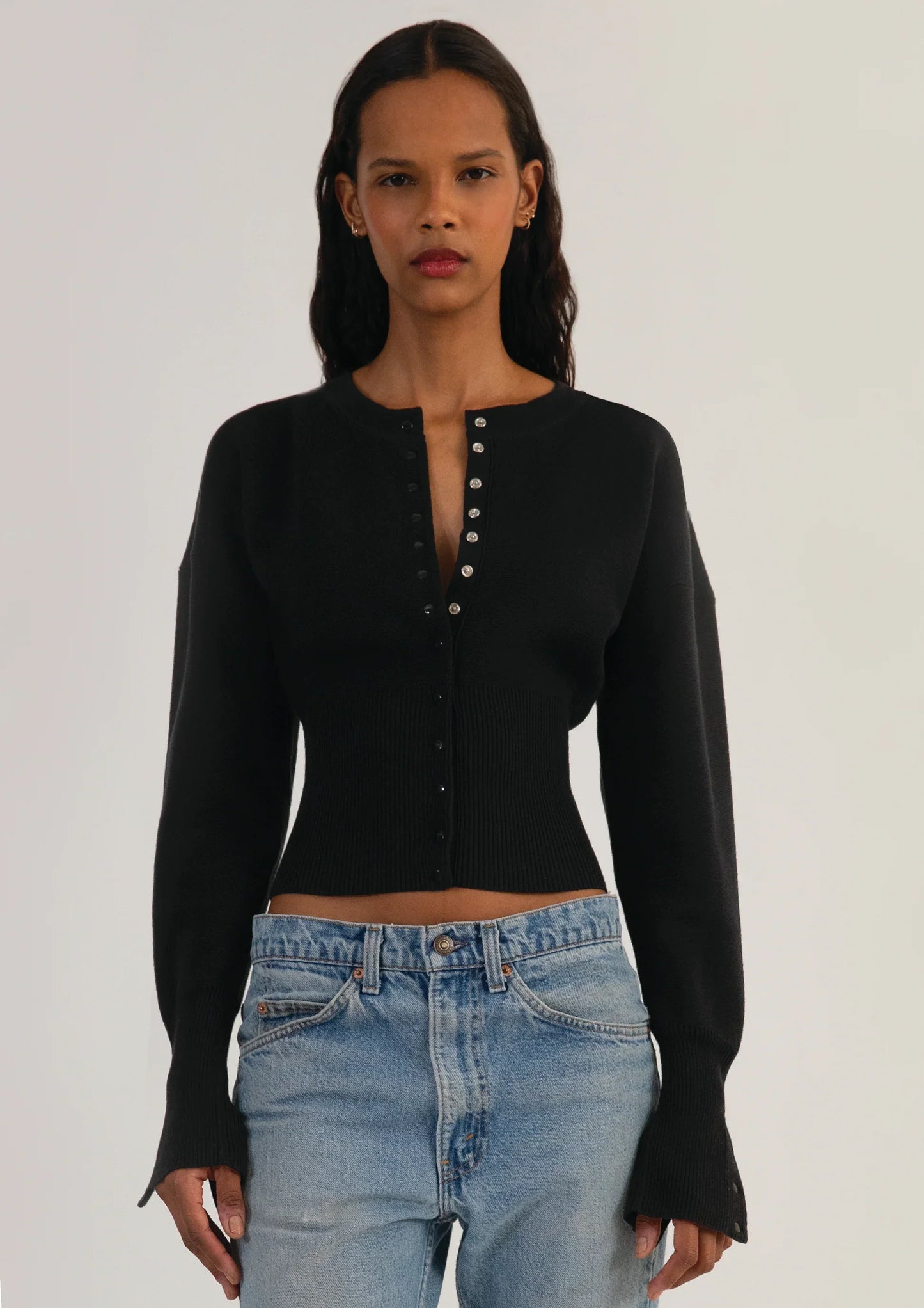 Vivian | Women's Fitted Ribbed Cardigan - Image 8