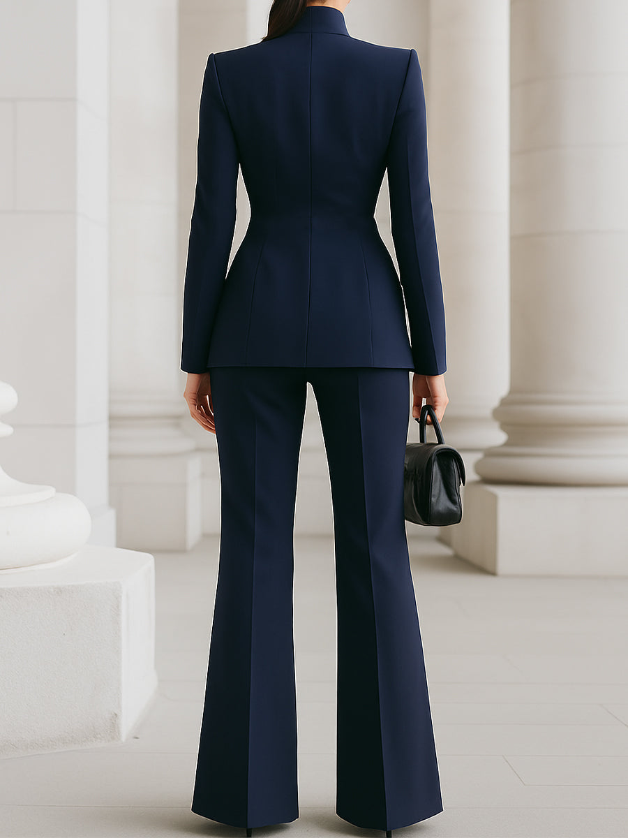 Image of Whitney | Women's Fitted Long Sleeve Blazer Suit Set