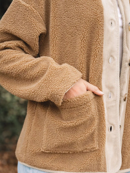 Leanne | Women's Button-Front Sherpa Jacket - Image 6