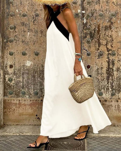 Camille | Elegant Maxi Cross Neck Dress for Special Occasions - Image 7