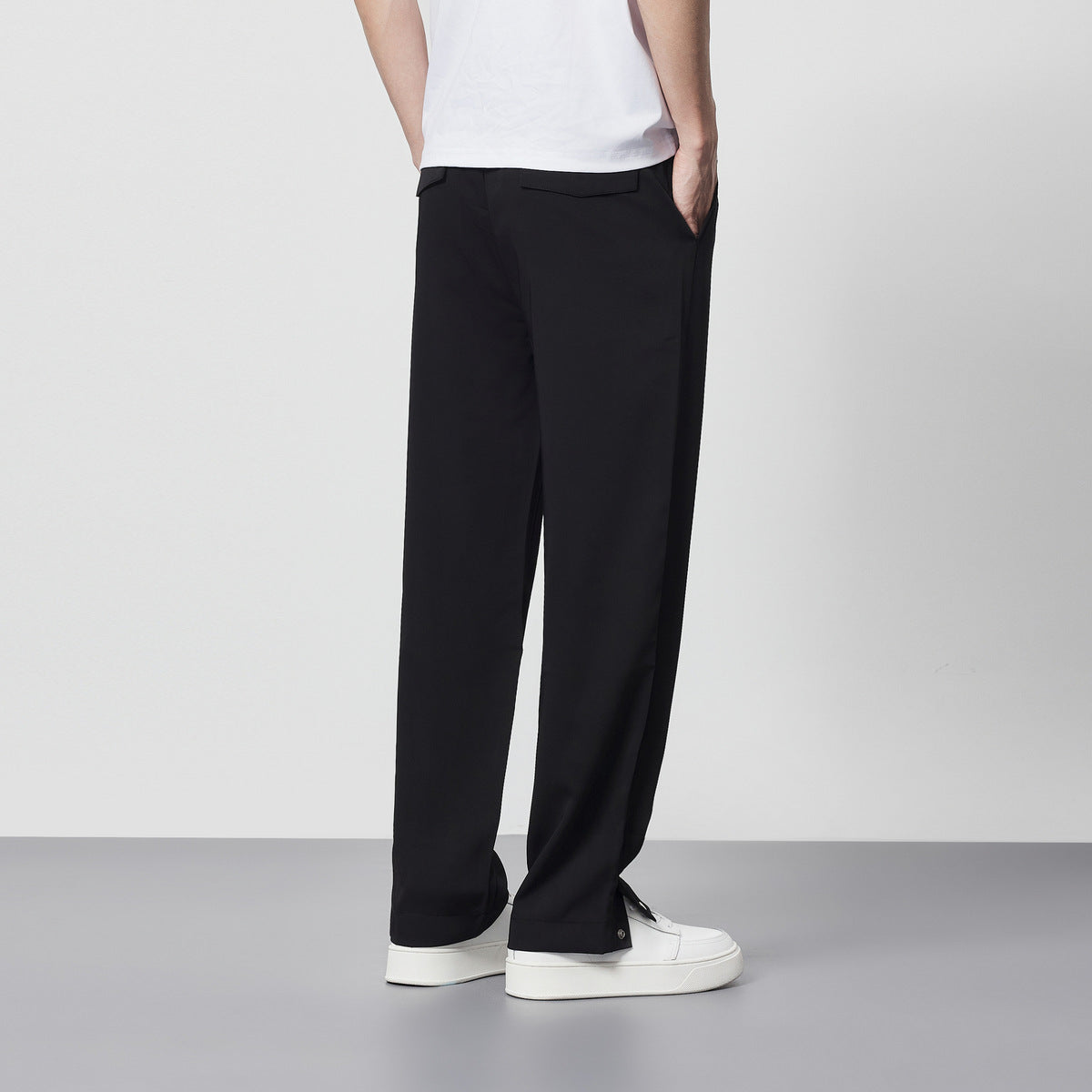 Samuel | Men's Pleated Wide Leg Pants - Image 8