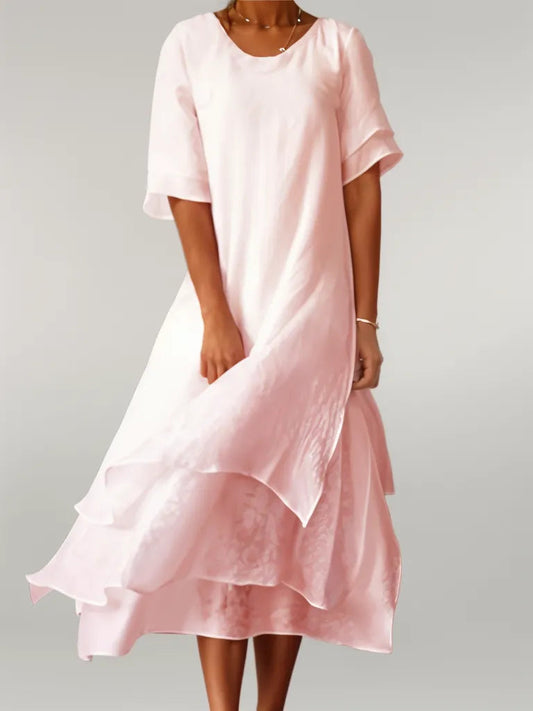 Jordan | Elegant Layered Midi Dress for All Occasions - Image 1