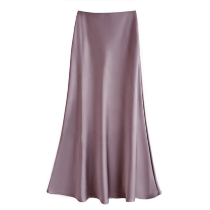 Grace | Elegant satin midi skirt for women - Image 9