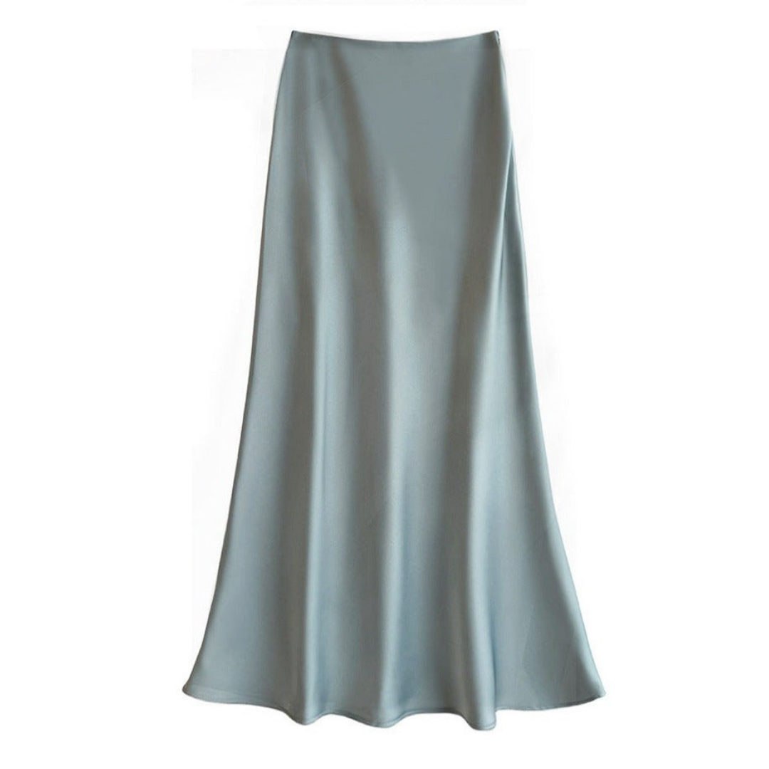 Grace | Elegant satin midi skirt for women - Image 10