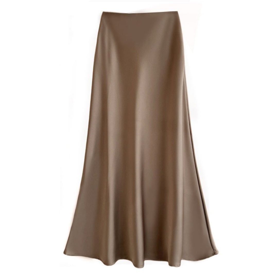 Grace | Elegant satin midi skirt for women - Image 3