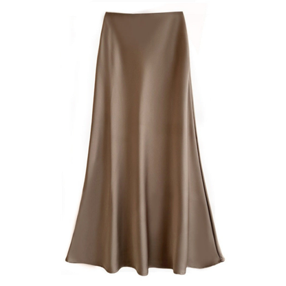 Grace | Elegant satin midi skirt for women - Image 3