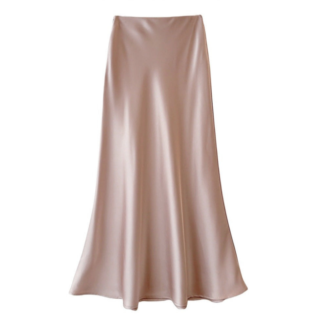 Grace | Elegant satin midi skirt for women - Image 4