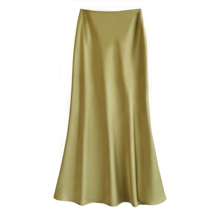 Grace | Elegant satin midi skirt for women - Image 7