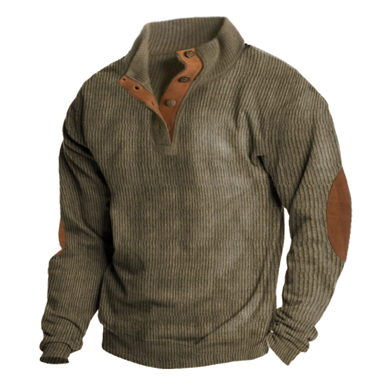 Dave | Men's Half Button Pullover Sweater - Image 1