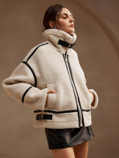 Renee | Women's Oversized Sherpa Jacket - Image 2