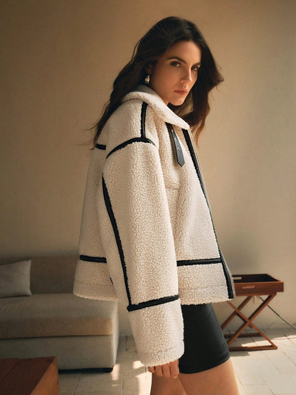 Renee | Women's Oversized Sherpa Jacket - Image 8