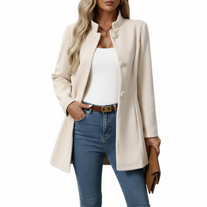 Hallie | Women's Button-Down A-Line Coat - Image 2