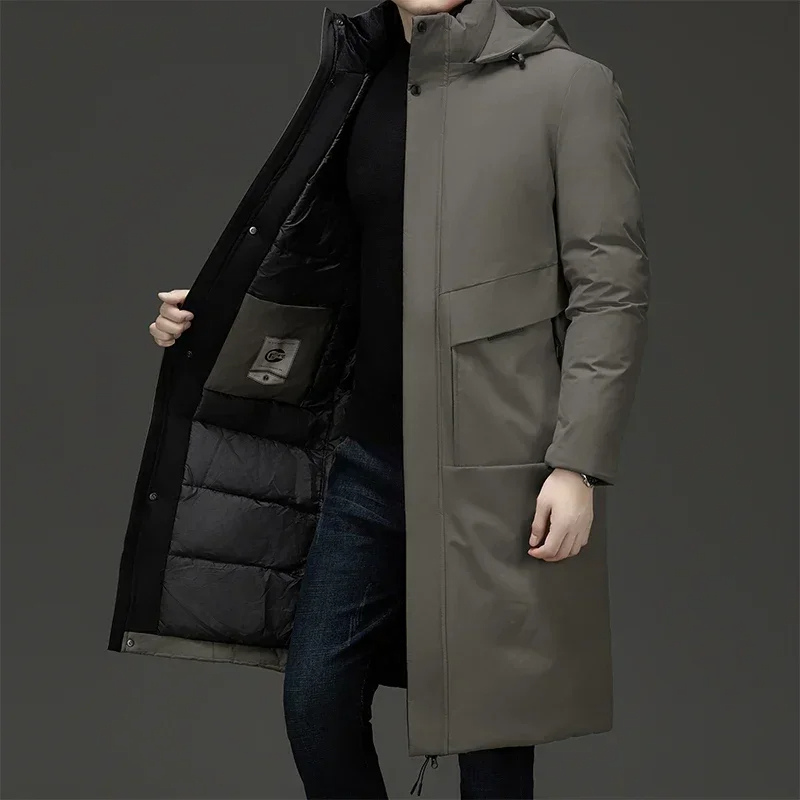 Jim | Men's Hooded Long Coat - Image 1