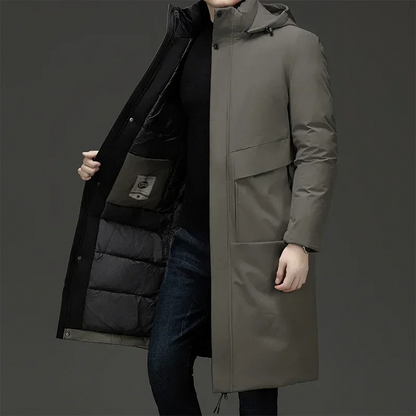 Jim | Men's Hooded Long Coat - Image 1