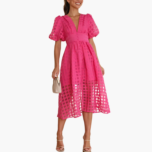 Liliana | Elegant Summer Midi Dress for Effortless Style - Image 1