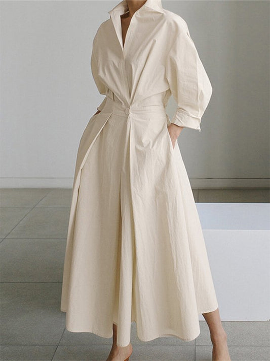 Kimberly | Chic Midi Dress with Button Closure - Image 1