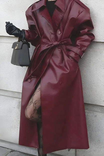 Miley | Women's Long Belted Trench Coat - Image 2