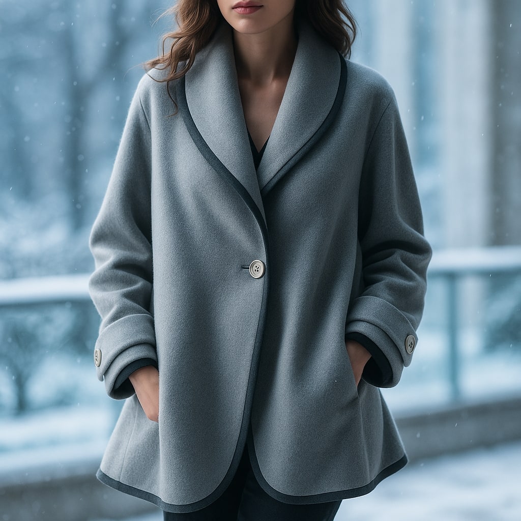 Serena | Women's Single-Breasted Trim Coat - Image 9