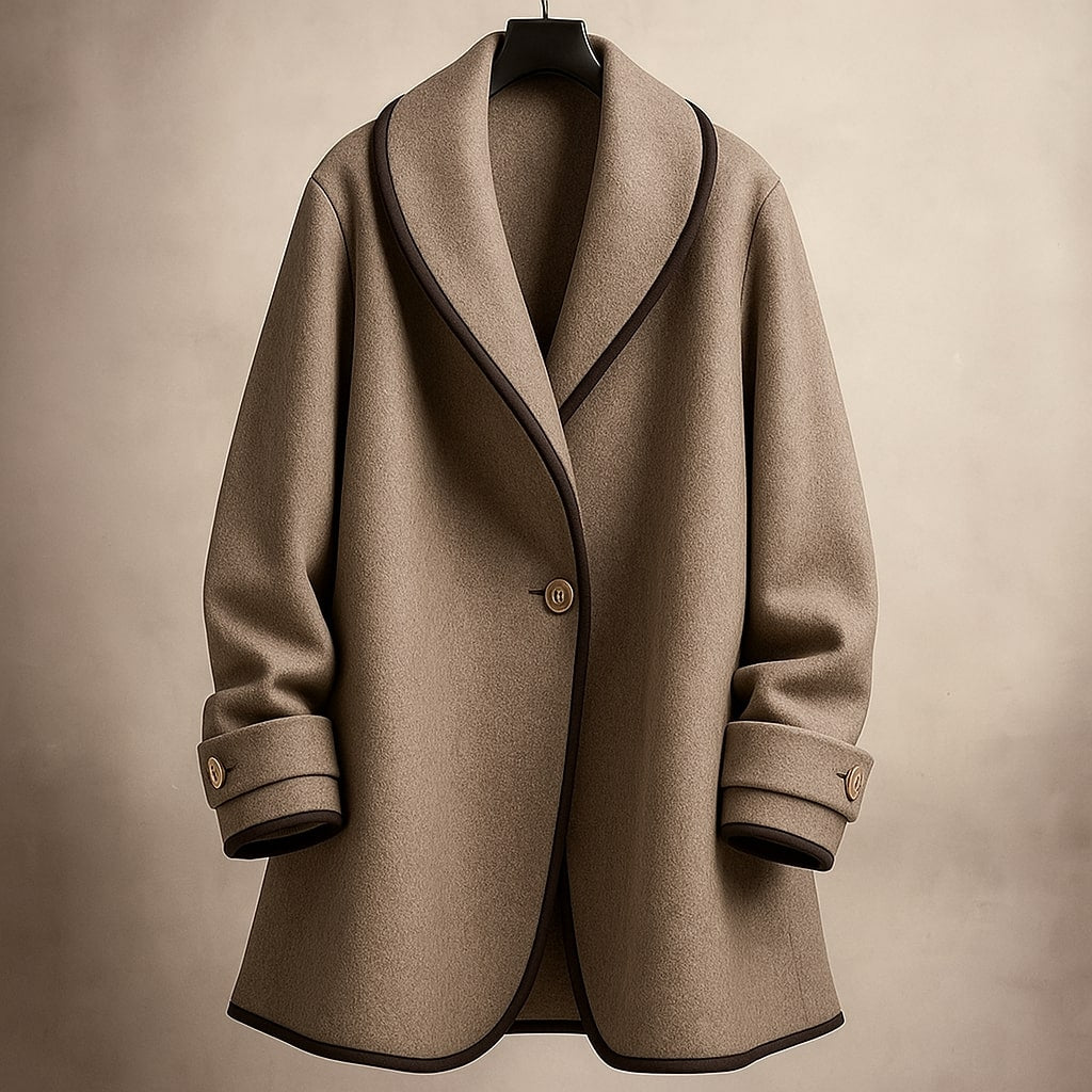 Serena | Women's Single-Breasted Trim Coat - Image 2