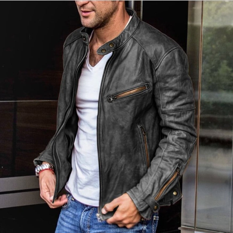 Will | Men's Slim Fit Leather Jacket - Image 2
