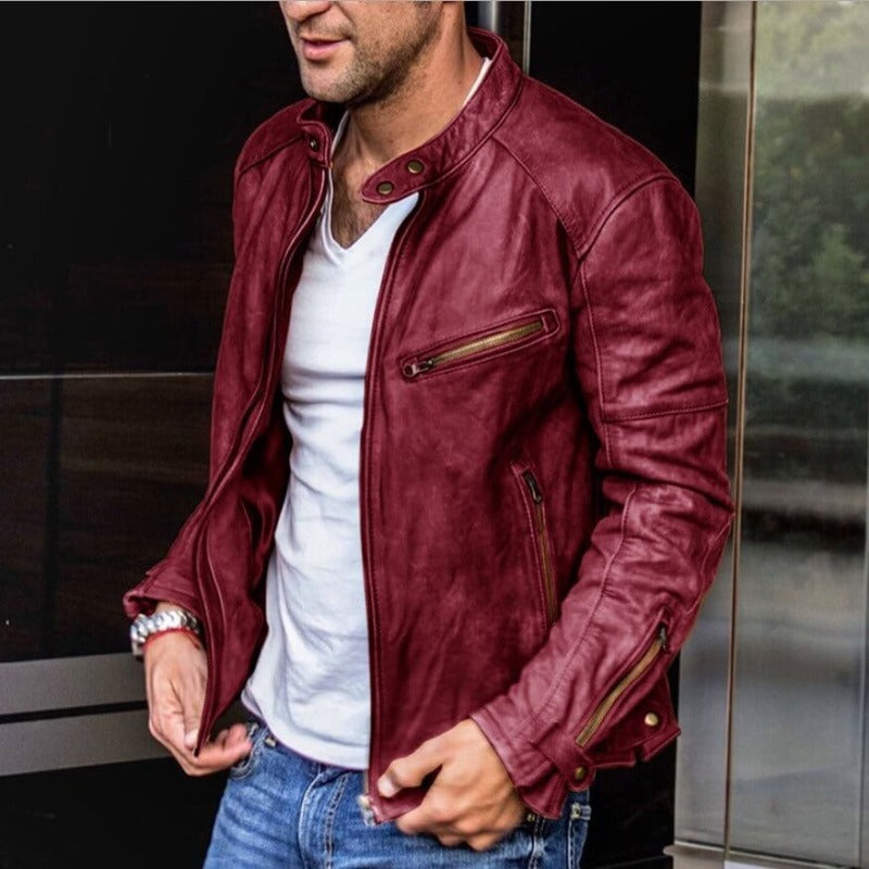 Will | Men's Slim Fit Leather Jacket - Image 4