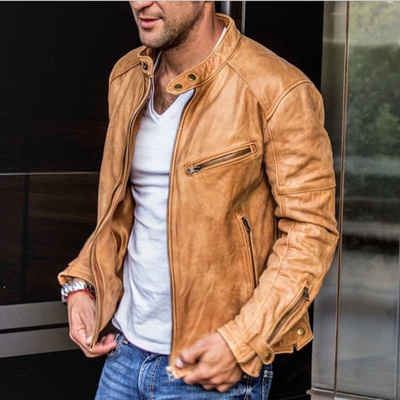 Will | Men's Slim Fit Leather Jacket - Image 1