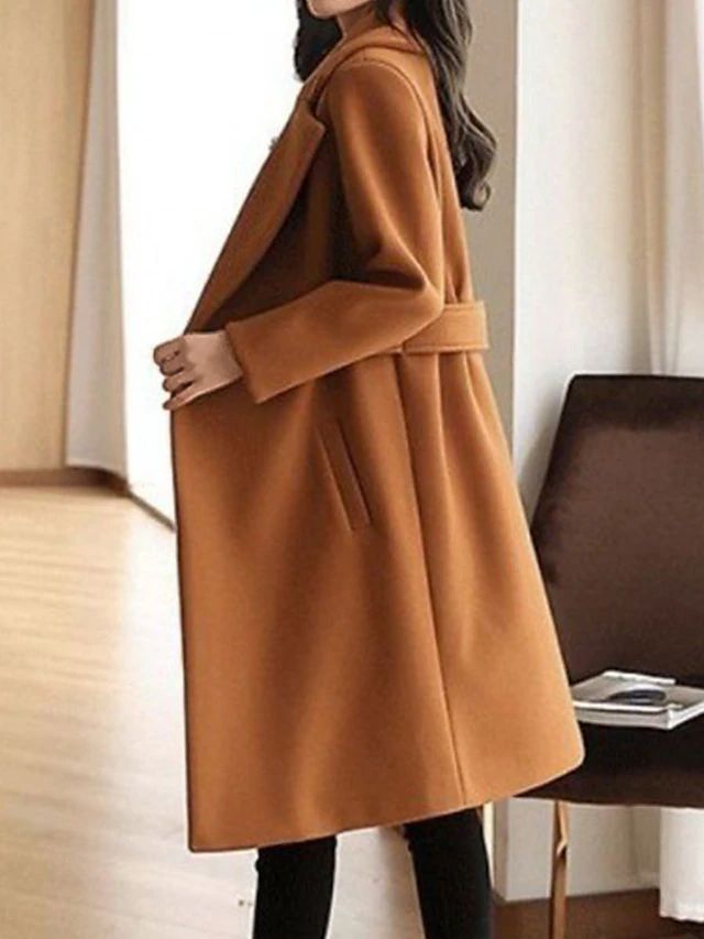 Felicia | Women's Belted Midi Coat - Image 6