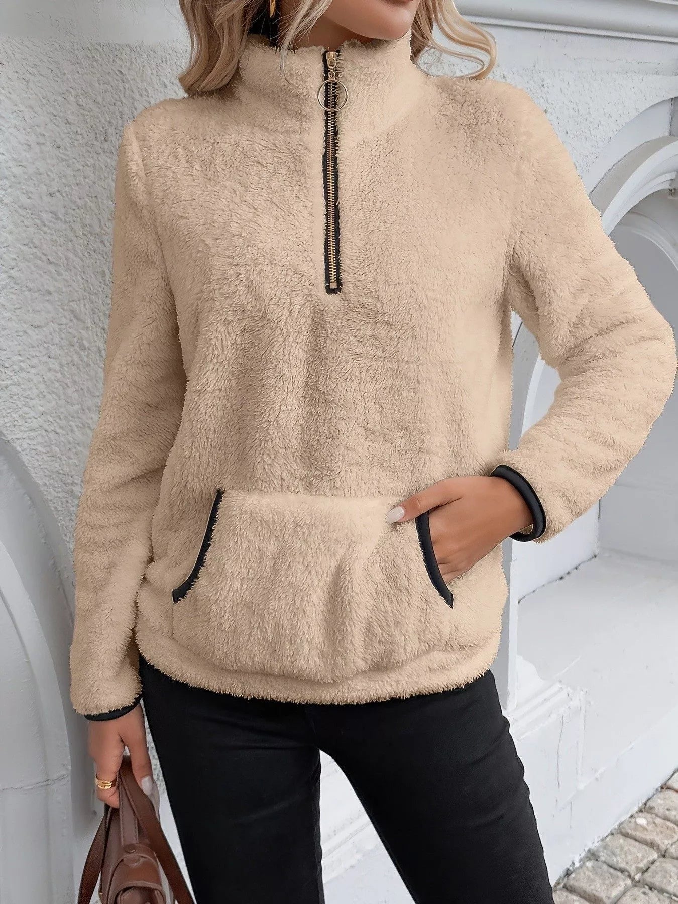 Helen | Women's Half-Zip Fleece Pullover Sweater - Image 7