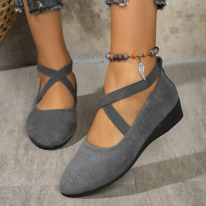 Melinda | Stylish Comfortable Wedge Shoes with Elastic Band - Image 6