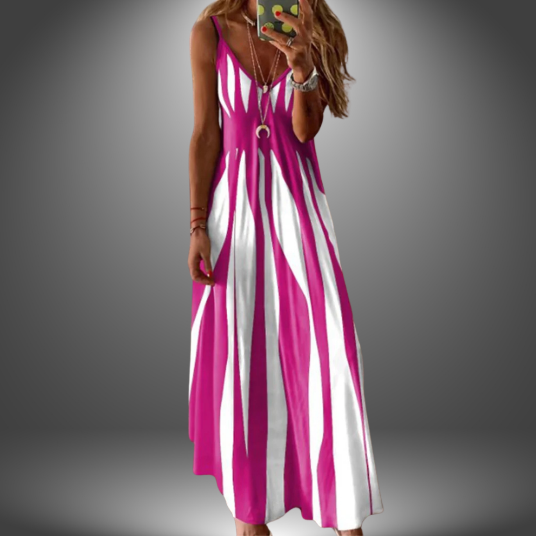 Brianna | Elegant Striped Sleeveless Maxi Dress for Effortless Style - Image 2