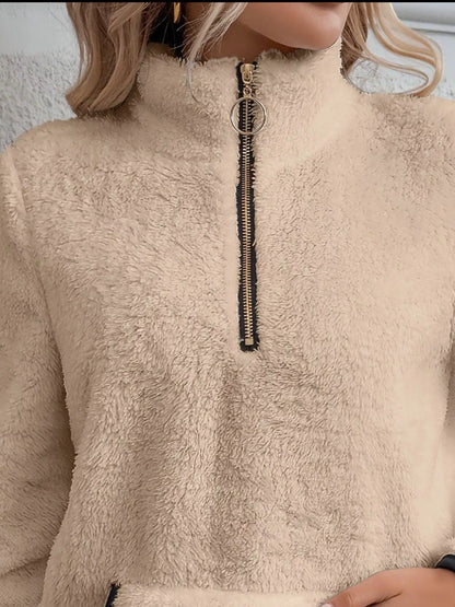 Helen | Women's Half-Zip Fleece Pullover Sweater - Image 9