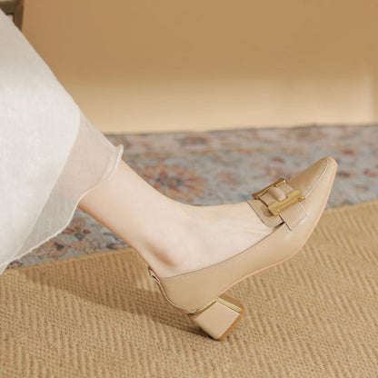 Destiny | Stylish Loafers with Block Heel – Elegant Pointed-Toe Shoes for Office & Everyday Wear - Image 3