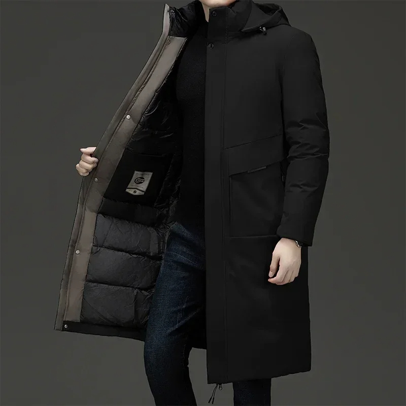 Jim | Men's Hooded Long Coat - Image 2